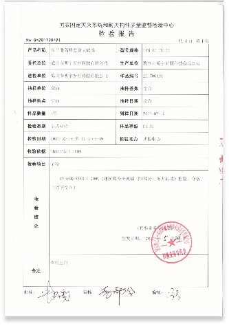 防火玻璃检测报告